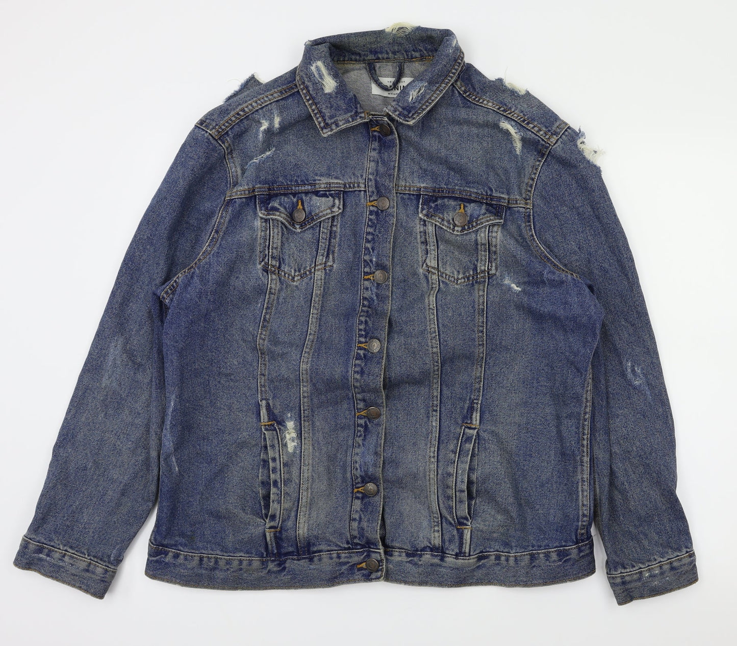New Look Womens Blue   Jacket Coatigan Size 14