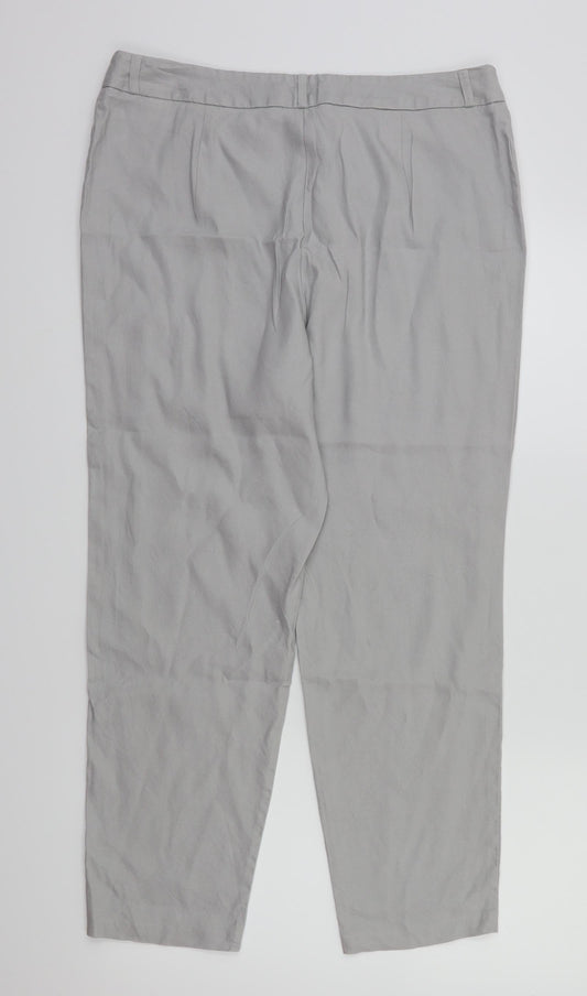m&s Womens Green   Trousers  Size 14 L25 in