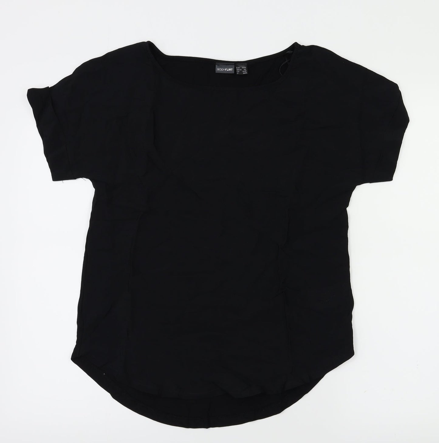 Body Flirt Womens Black   Basic T-Shirt Size XS