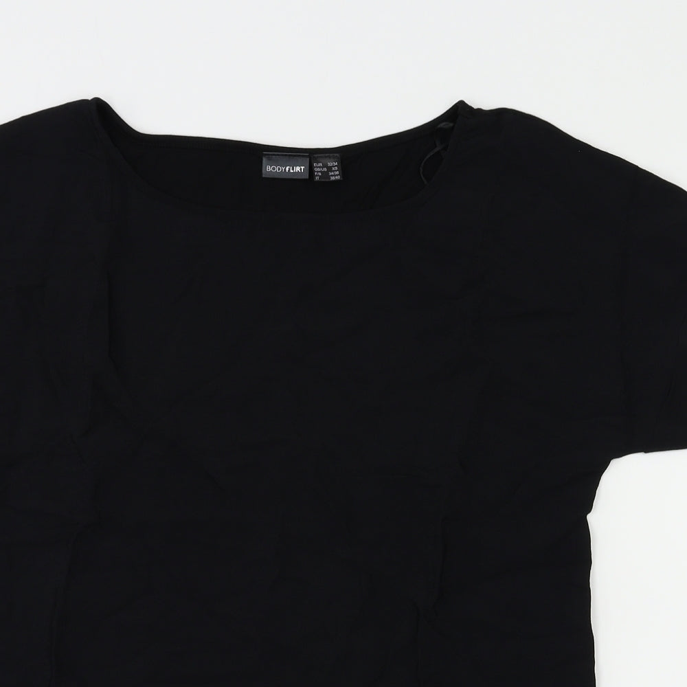 Body Flirt Womens Black   Basic T-Shirt Size XS