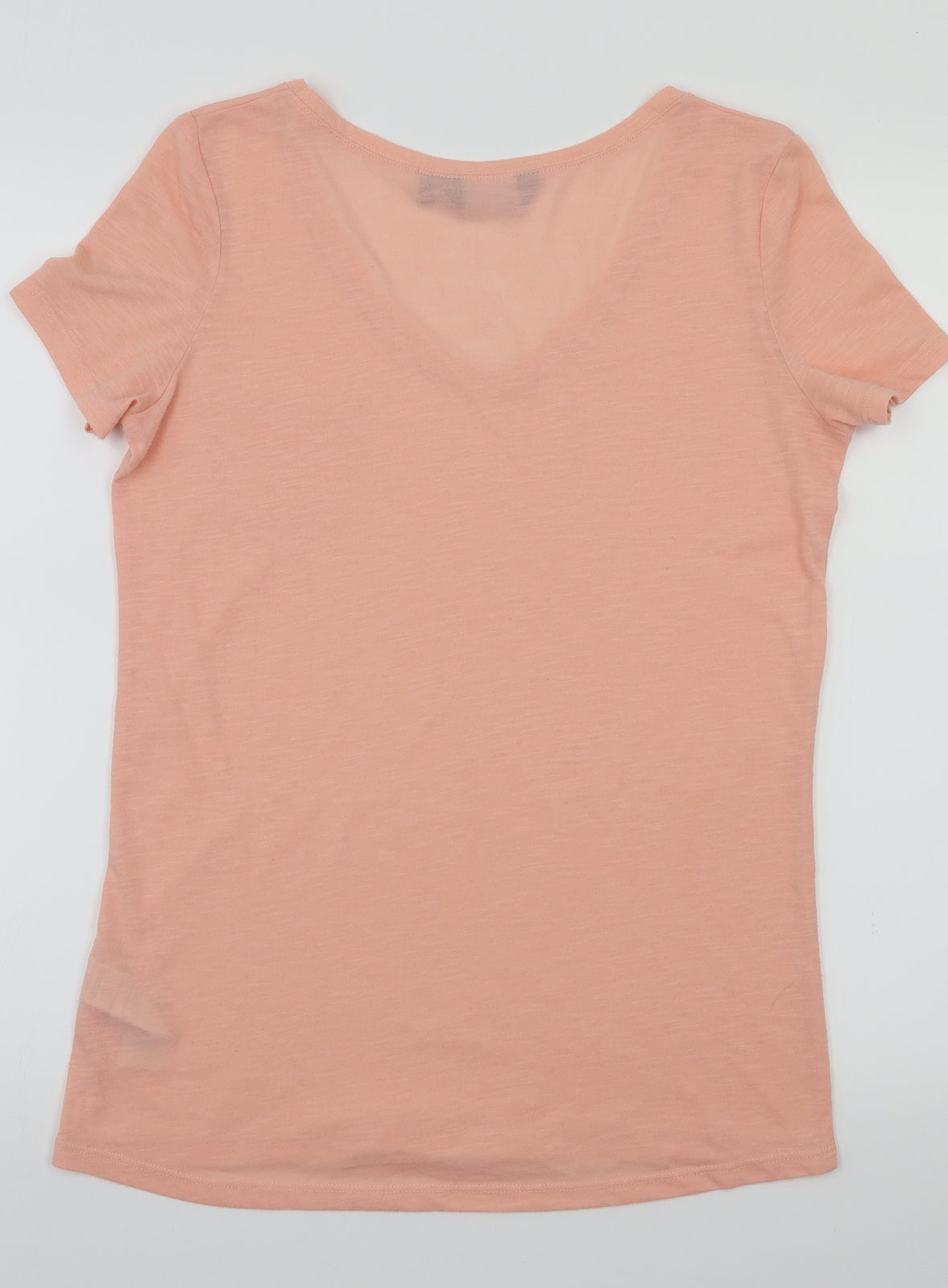 New Look Womens Orange Houndstooth  Basic T-Shirt Size 8