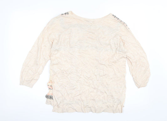Oasis Womens Pink Geometric  Basic Blouse Size XS