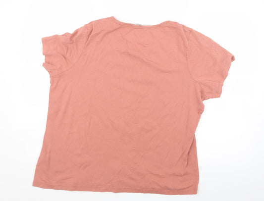 Pebble Bay Womens Pink   Basic T-Shirt Size 22
