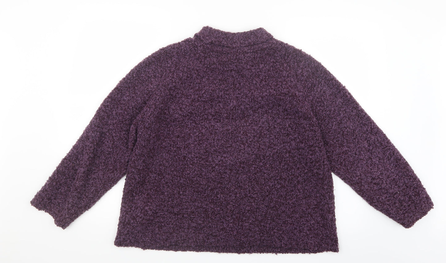 Preworn Womens Purple  Knit Pullover Jumper Size 16