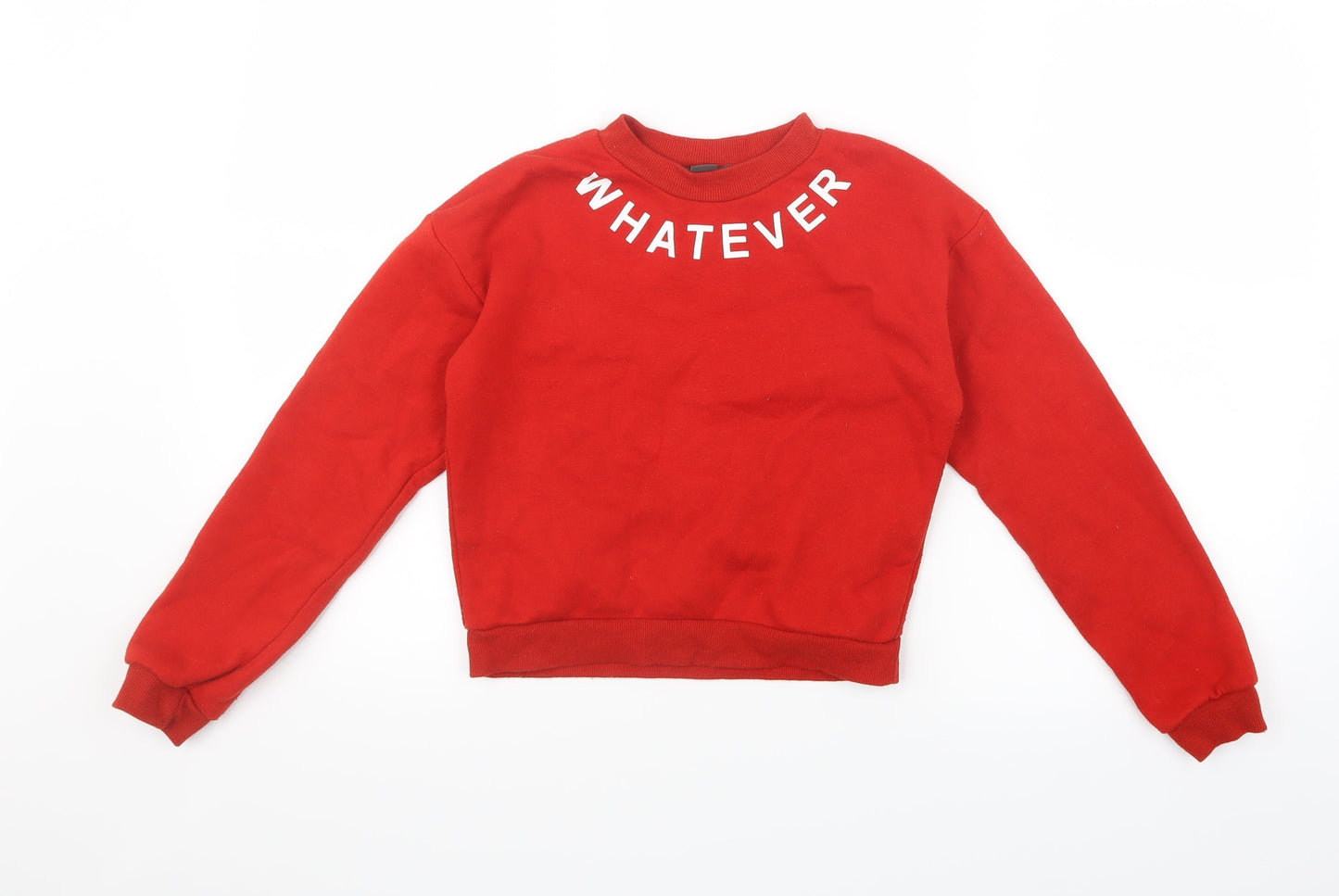 Primark Girls Red   Pullover Jumper Size 10-11 Years
