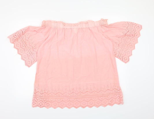 H&M Womens Pink   Basic Blouse Size 16