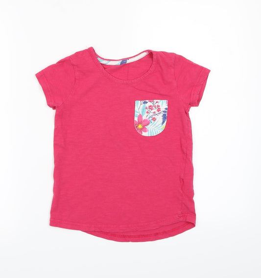Lily & Dan Girls Pink   Basic T-Shirt Size 7-8 Years