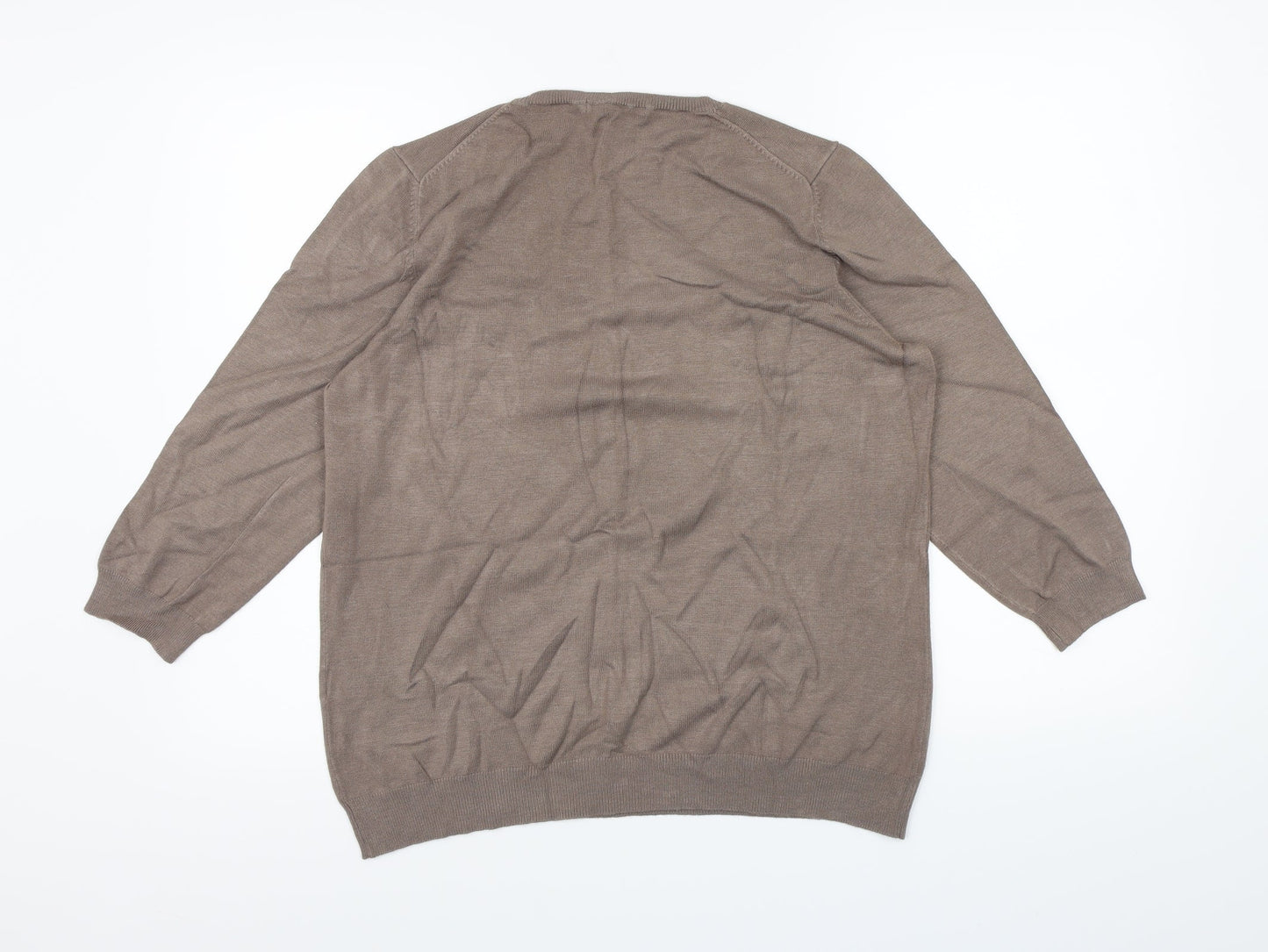 Marks and Spencer Womens Brown  Knit Pullover Jumper Size 18