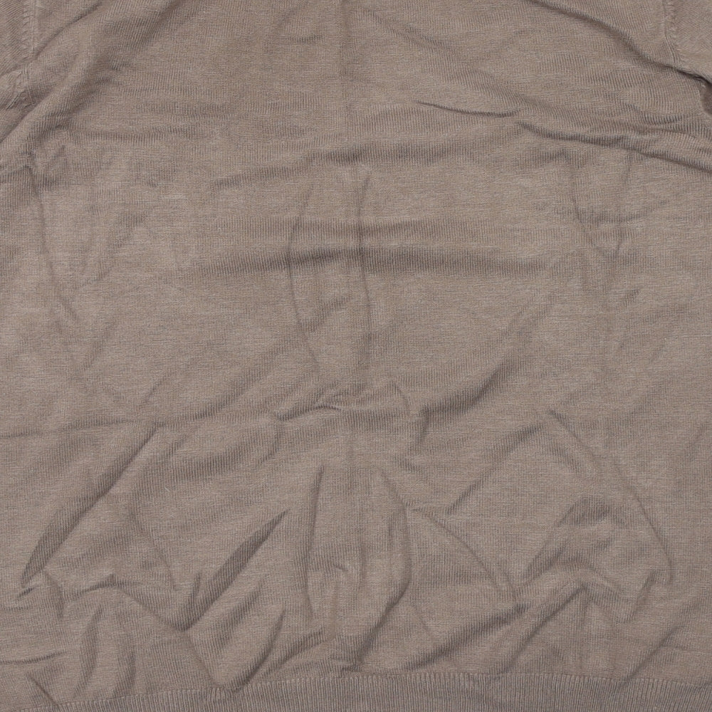 Marks and Spencer Womens Brown  Knit Pullover Jumper Size 18