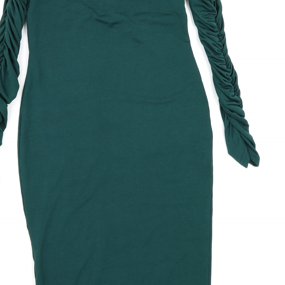PRETTYLITTLETHING Womens Green   Bodycon  Size 8
