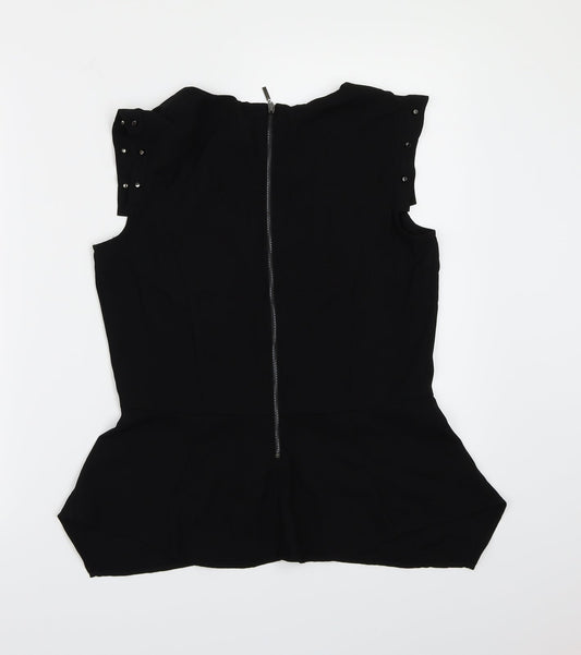 H&M Womens Black   Basic Blouse Size 10