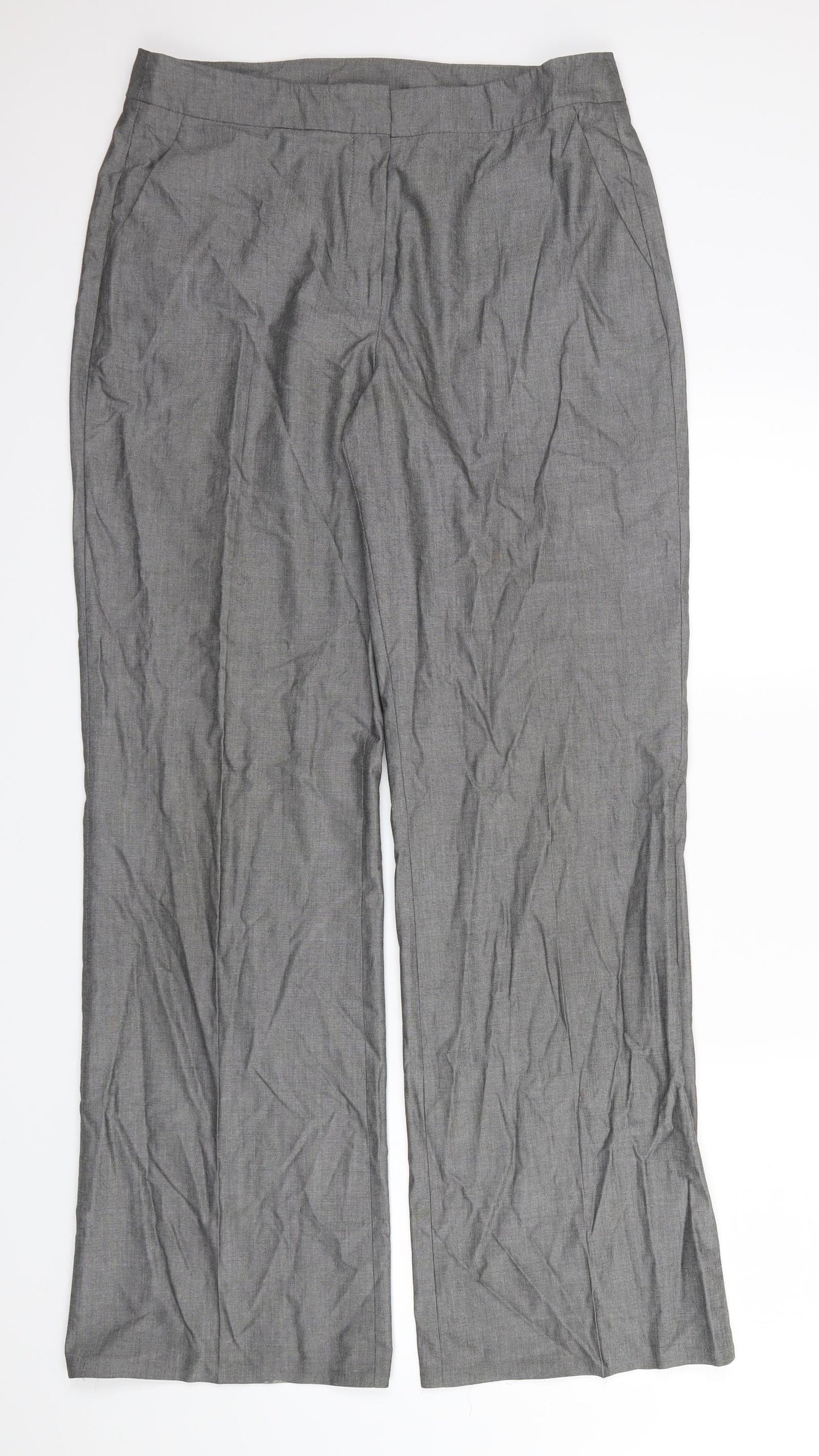 Artigiano Womens Grey   Trousers  Size 14 L31 in