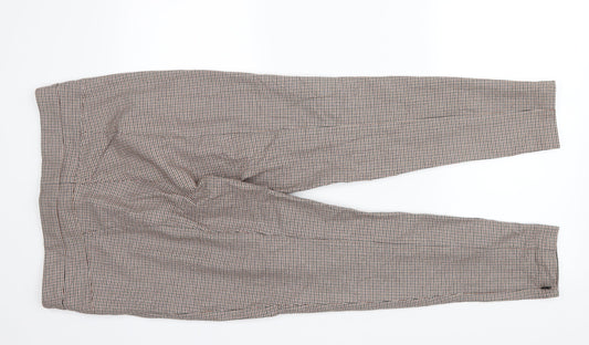 M&S Womens Brown   Dress Pants Trousers Size 14 L25 in