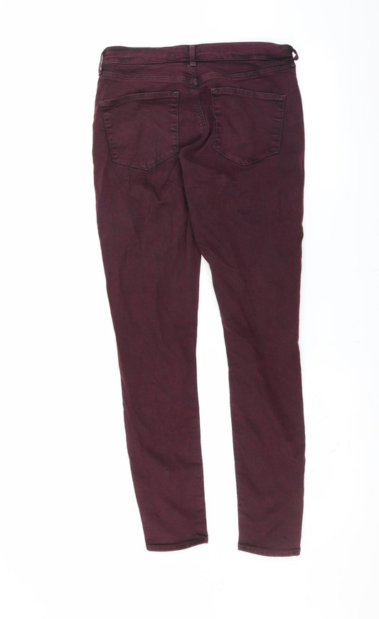 Topshop Womens Purple  Denim Skinny Jeans Size 28 in L30 in