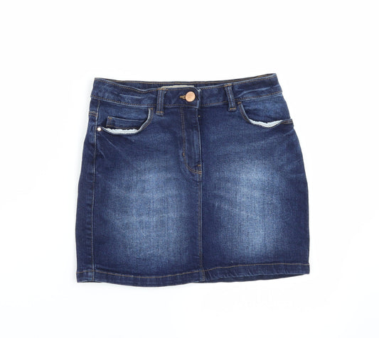 NEXT Girls Blue  Denim A-Line Skirt Size 10 Years