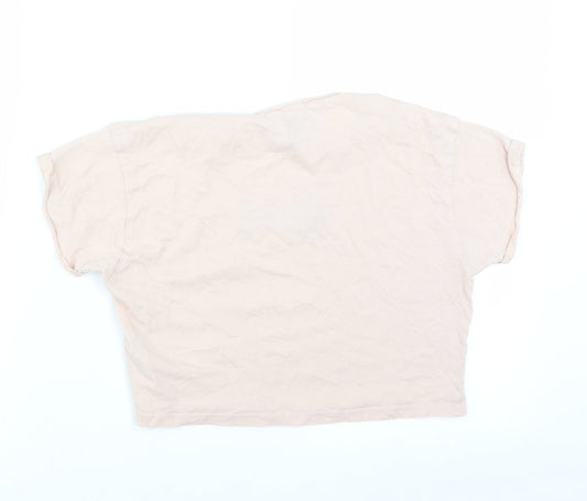 New Look Girls Pink   Cropped T-Shirt Size 10-11 Years  - kinda care kinda dont