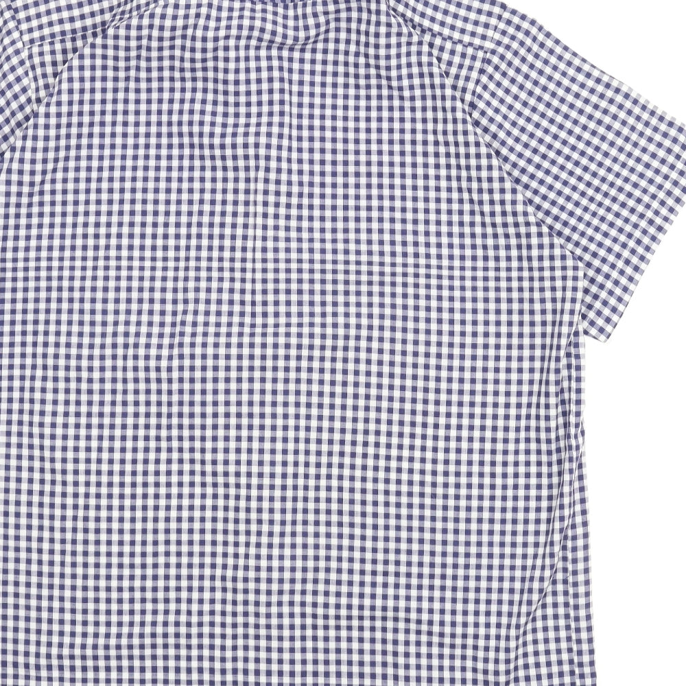 Peak Performance Mens Blue Check   Button-Up Size L