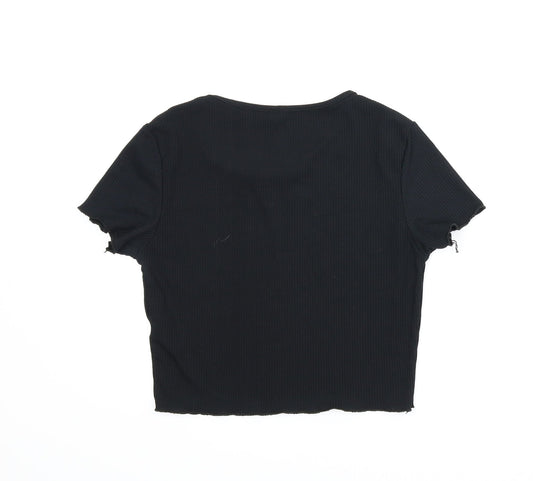 Missguided Womens Black   Basic Blouse Size 12