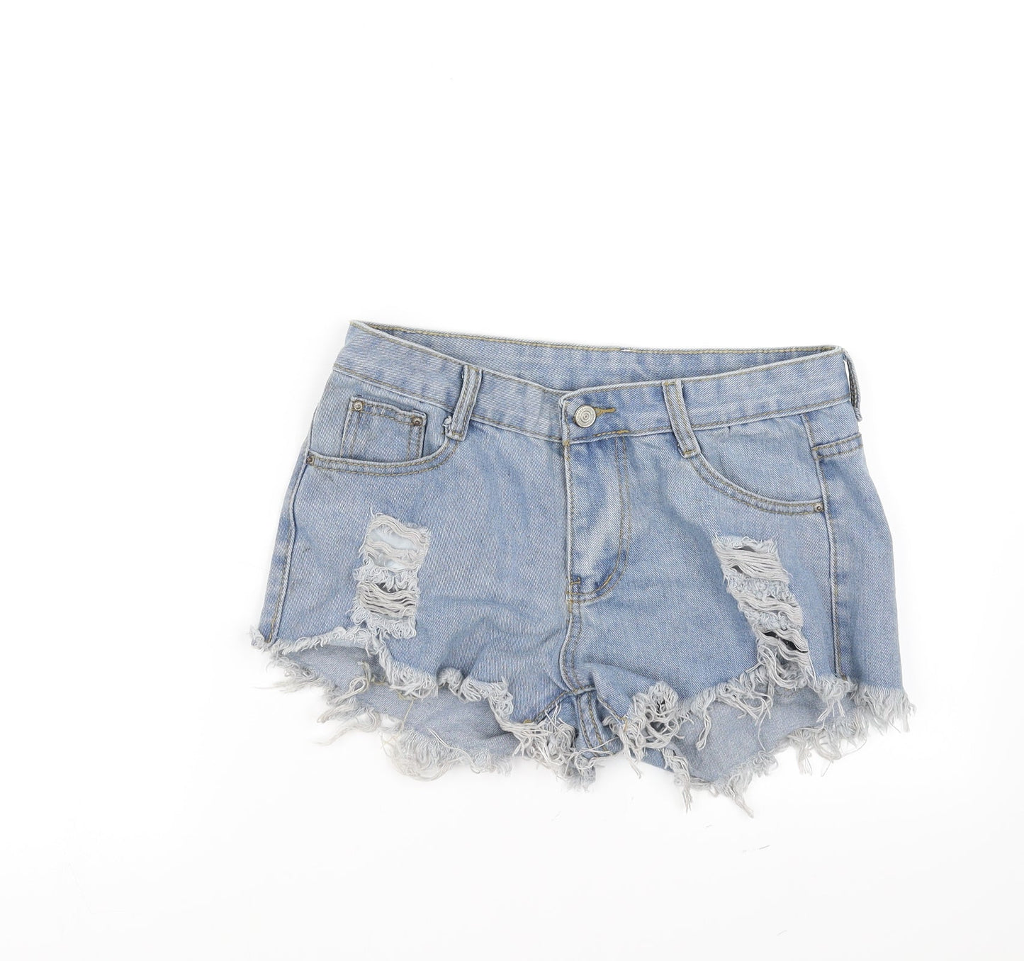 Preworn Womens Blue   Cut-Off Shorts Size L
