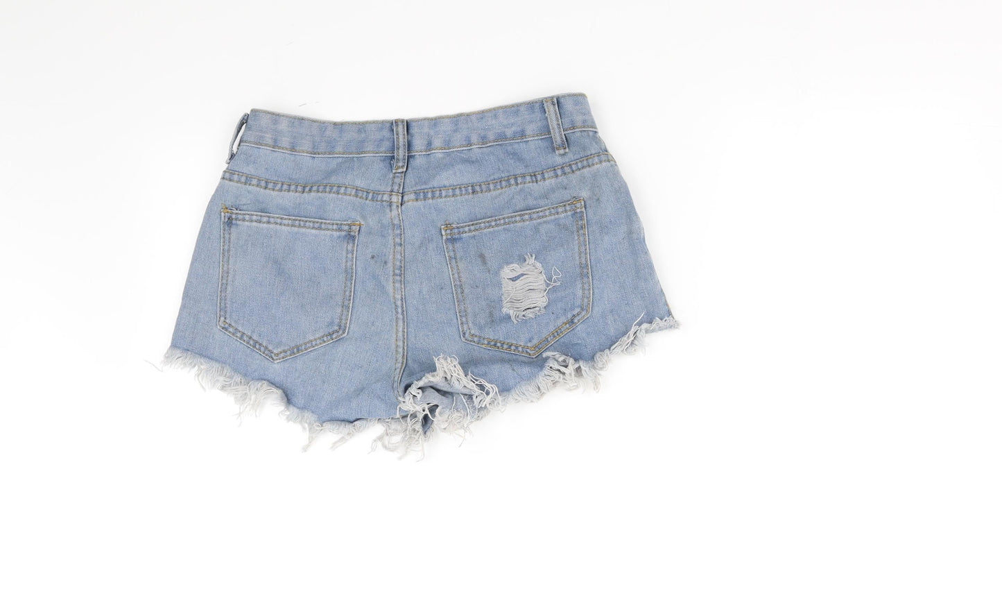 Preworn Womens Blue   Cut-Off Shorts Size L