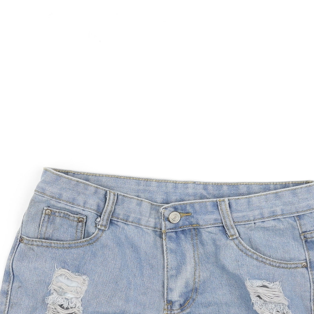 Preworn Womens Blue   Cut-Off Shorts Size L