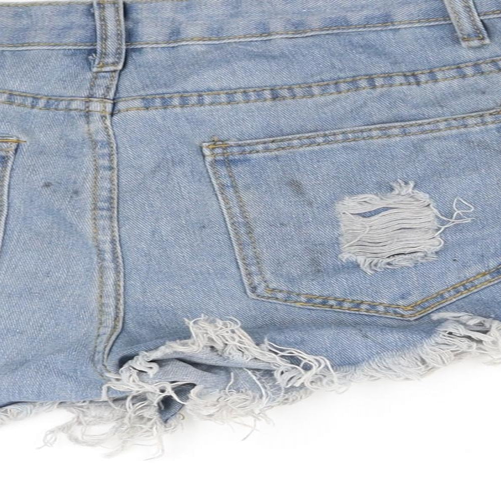 Preworn Womens Blue   Cut-Off Shorts Size L