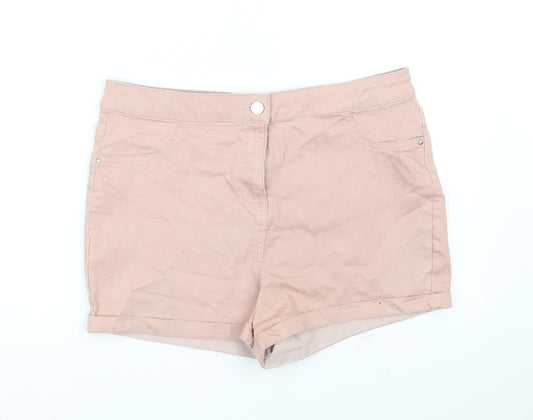 / Denim Womens Beige   Cut-Off Shorts Size 16