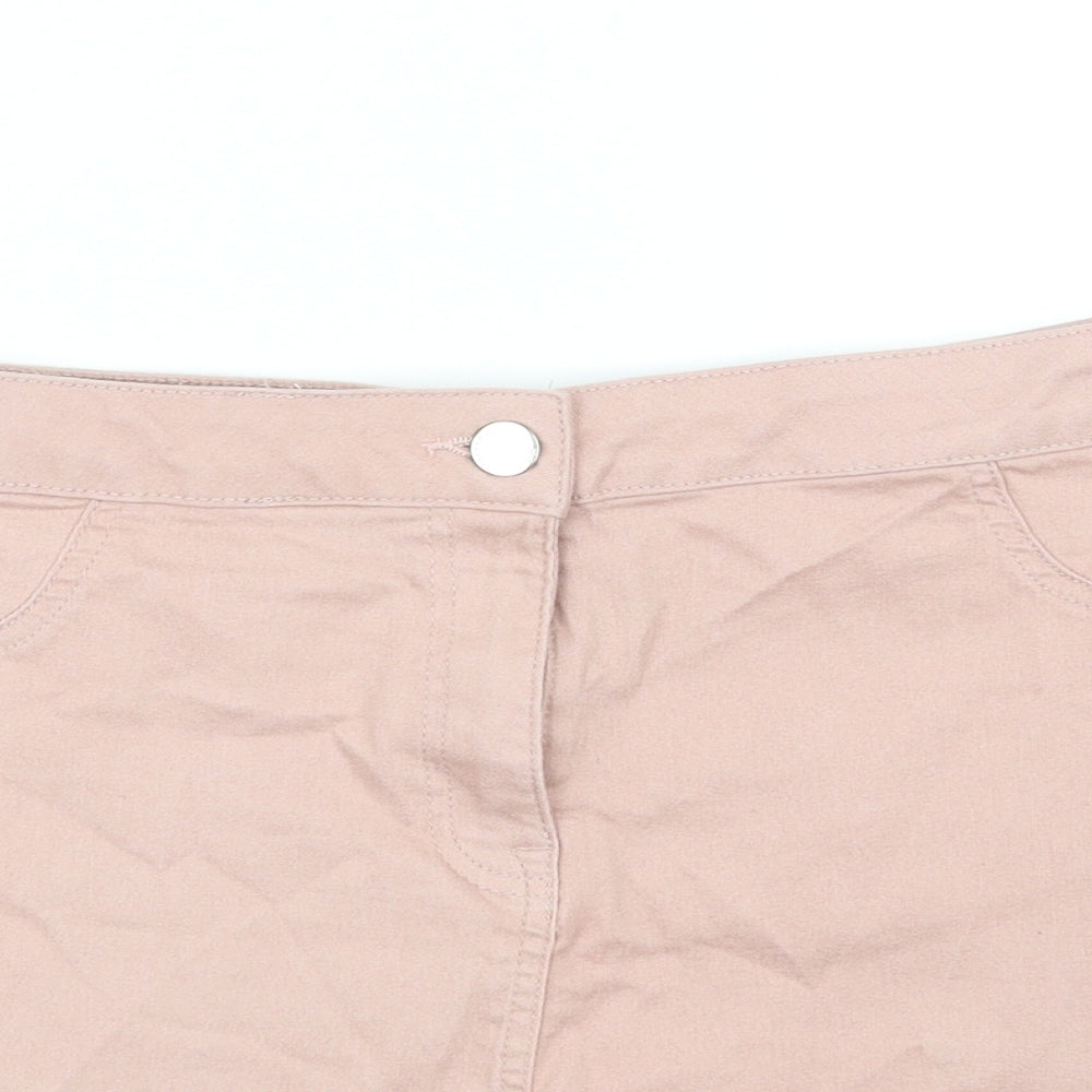 / Denim Womens Beige   Cut-Off Shorts Size 16