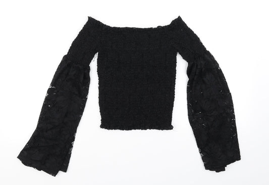 River Island Womens Black   Basic T-Shirt Size 8