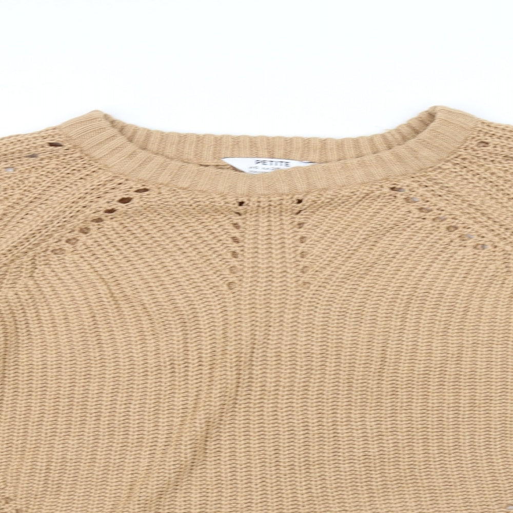 Dorothy Perkins Womens Beige   Pullover Jumper Size 10