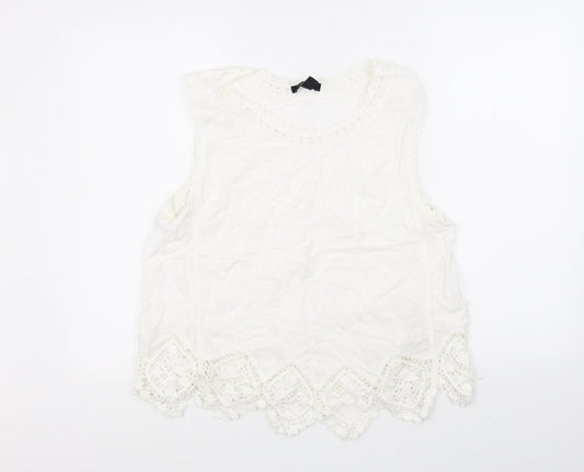 New Look Womens White   Basic T-Shirt Size S