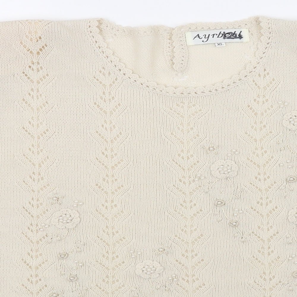 ayrbell Womens Beige   Pullover Jumper Size XL