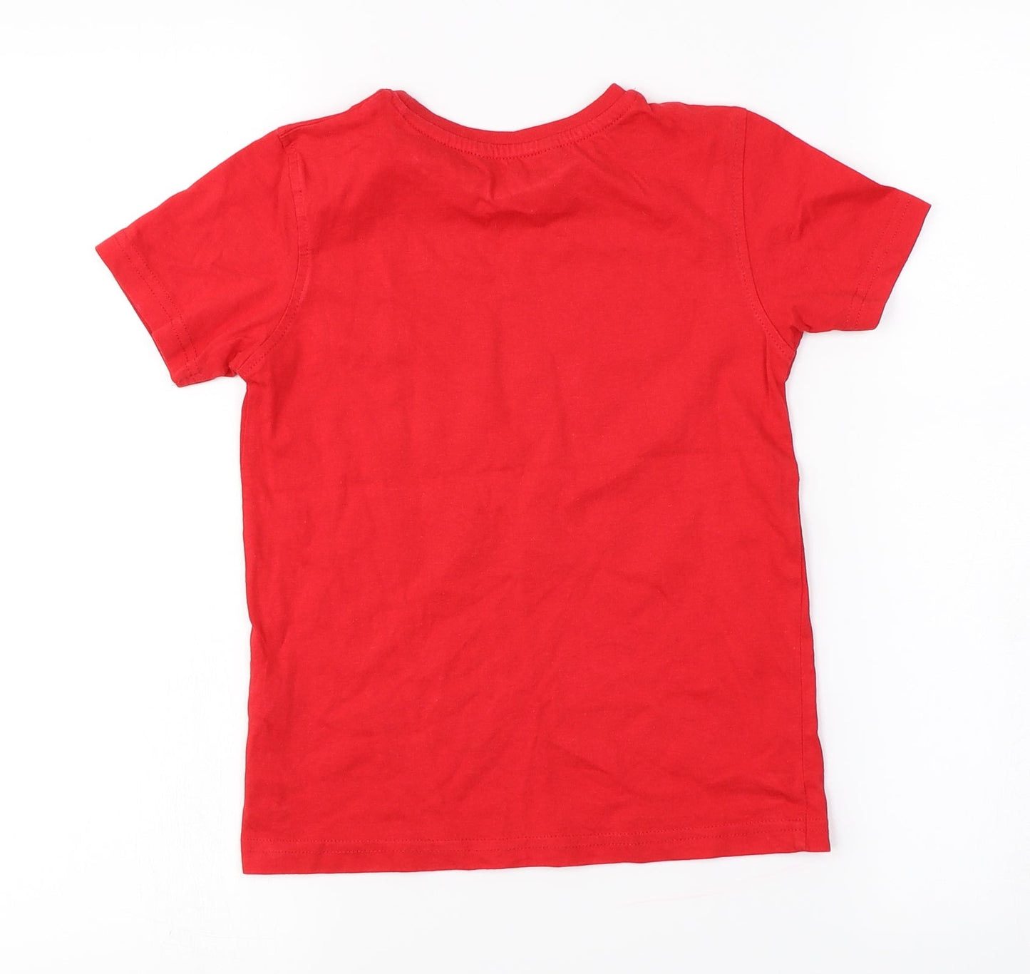 George  Boys Red   Basic T-Shirt Size 6-7 Years