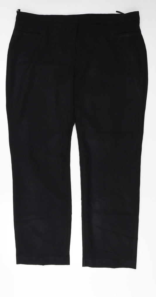 South Womens Black   Trousers  Size 20 L28 in