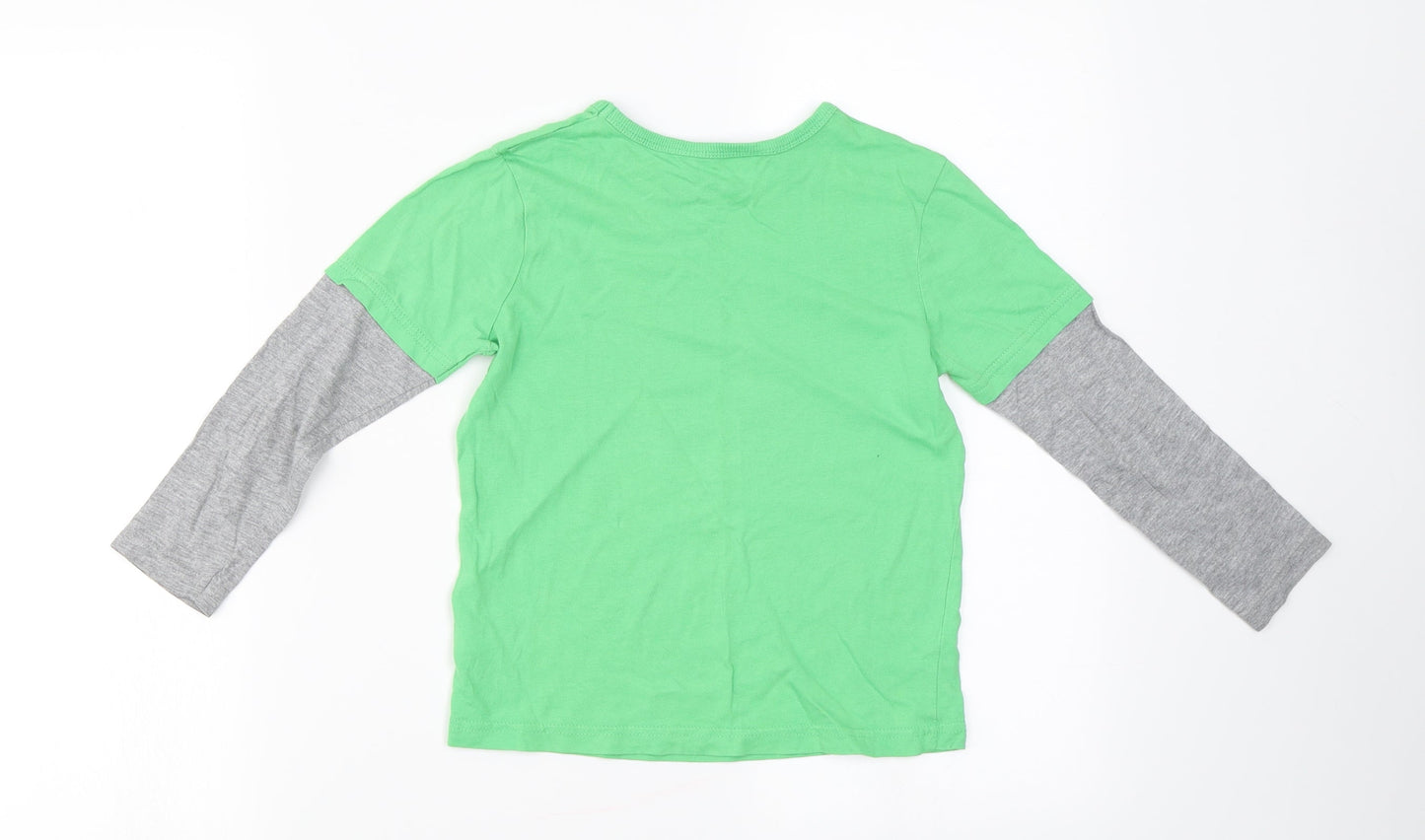 George  Boys Green   Basic T-Shirt Size 5-6 Years