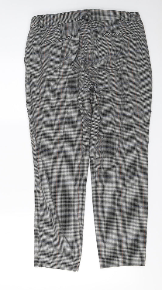 Massimo Fabbro  Womens Beige Check  Trousers  Size 14 L25 in
