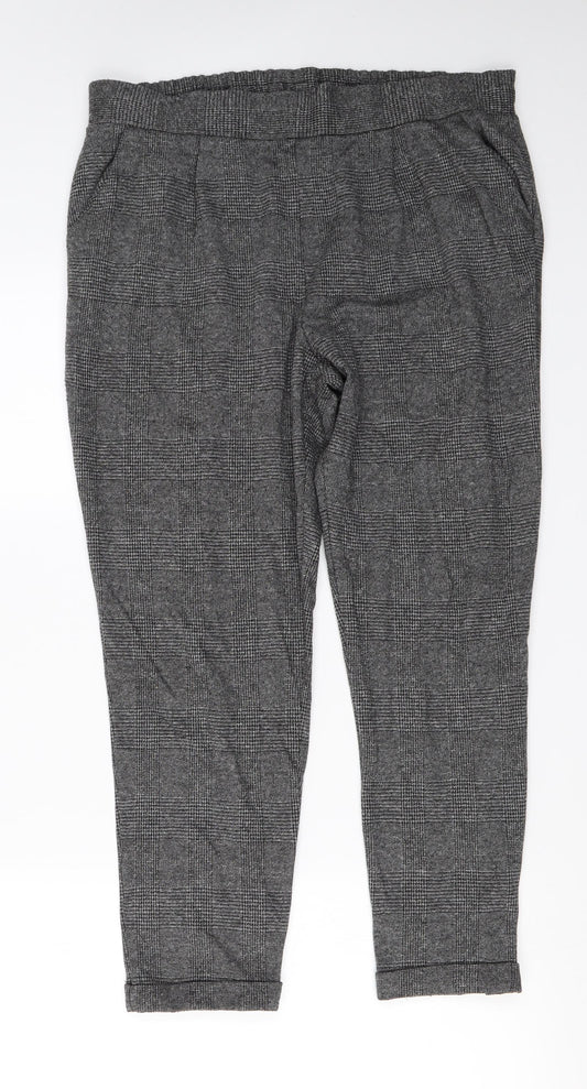 Papaya Womens Grey   Trousers  Size 14 L22 in