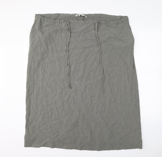 Marina Rinaldi  Womens Green   A-Line Skirt Size 30