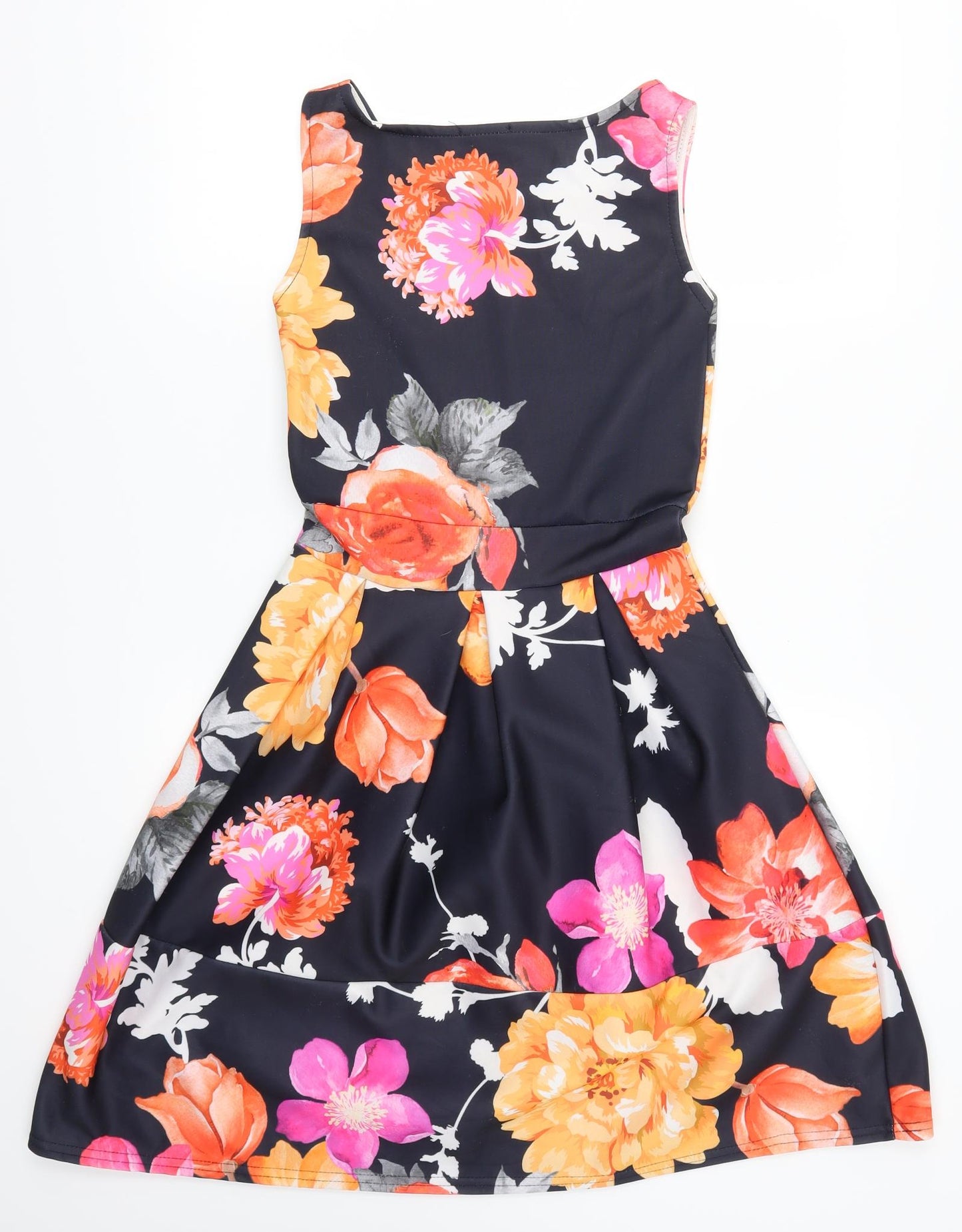 Want That Trend Womens Multicoloured Floral  Skater Dress  Size 8