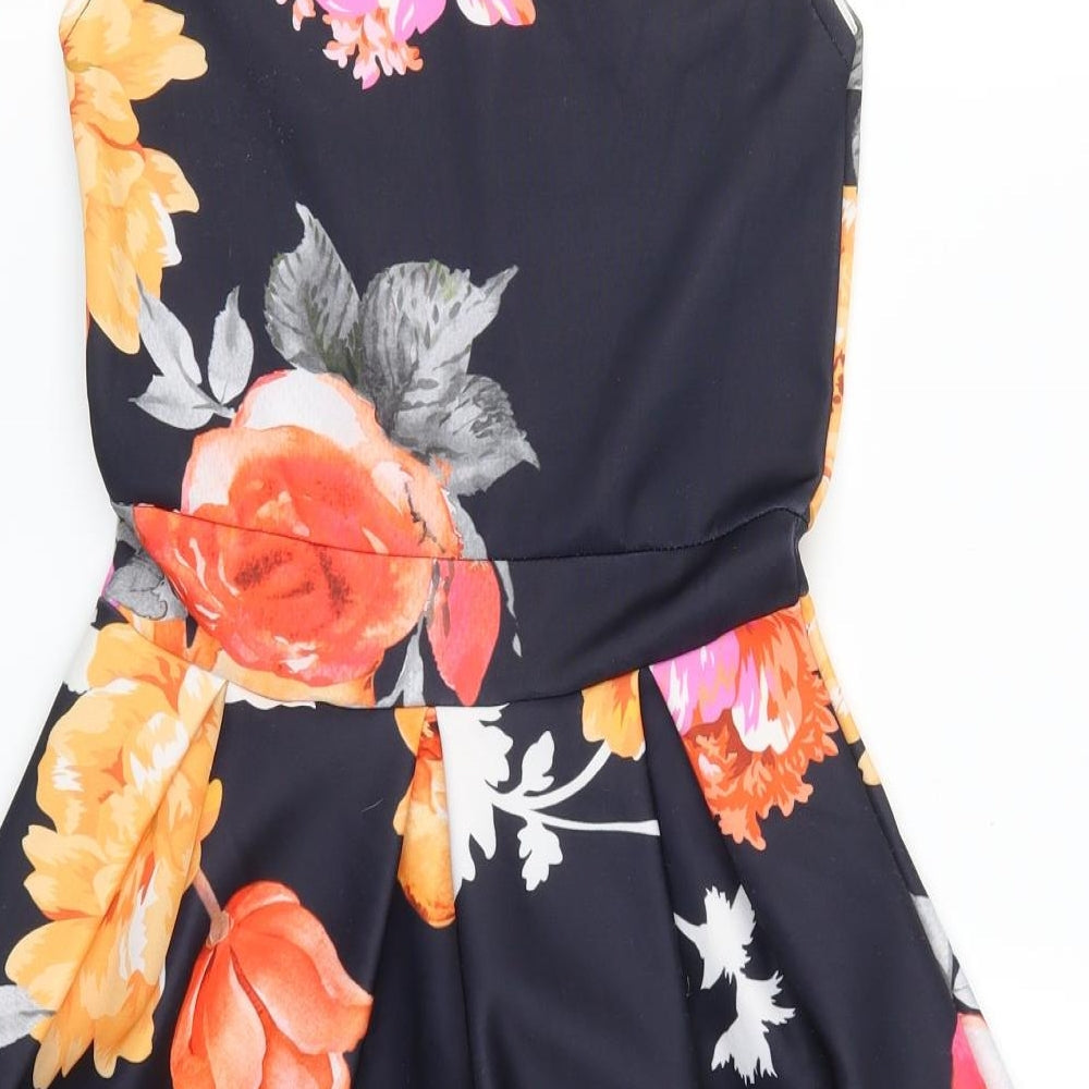 Want That Trend Womens Multicoloured Floral  Skater Dress  Size 8