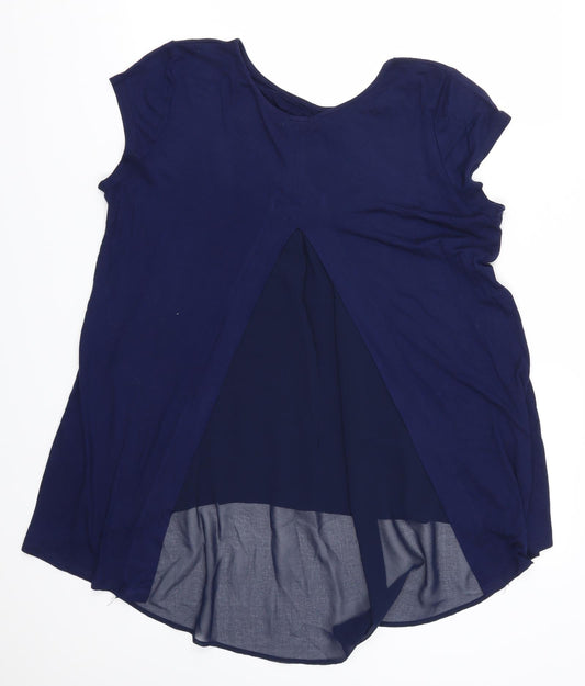 Cha Cha Vente Womens Blue   Basic T-Shirt Size XL