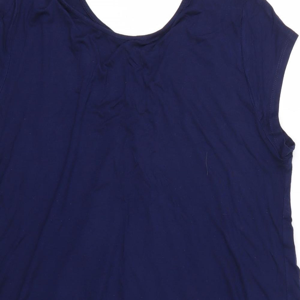 Cha Cha Vente Womens Blue   Basic T-Shirt Size XL