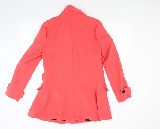 NEXT Womens Red   Overcoat Coat Size 10