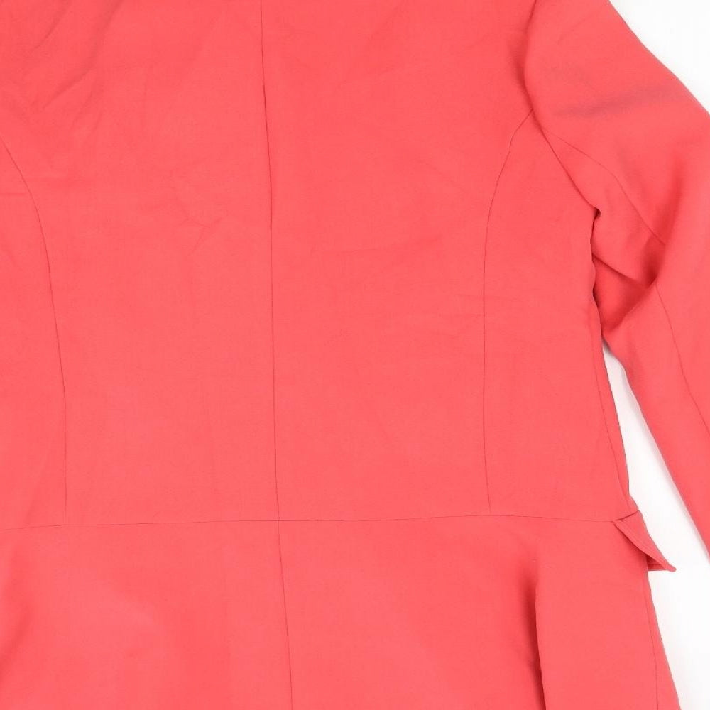 NEXT Womens Red   Overcoat Coat Size 10