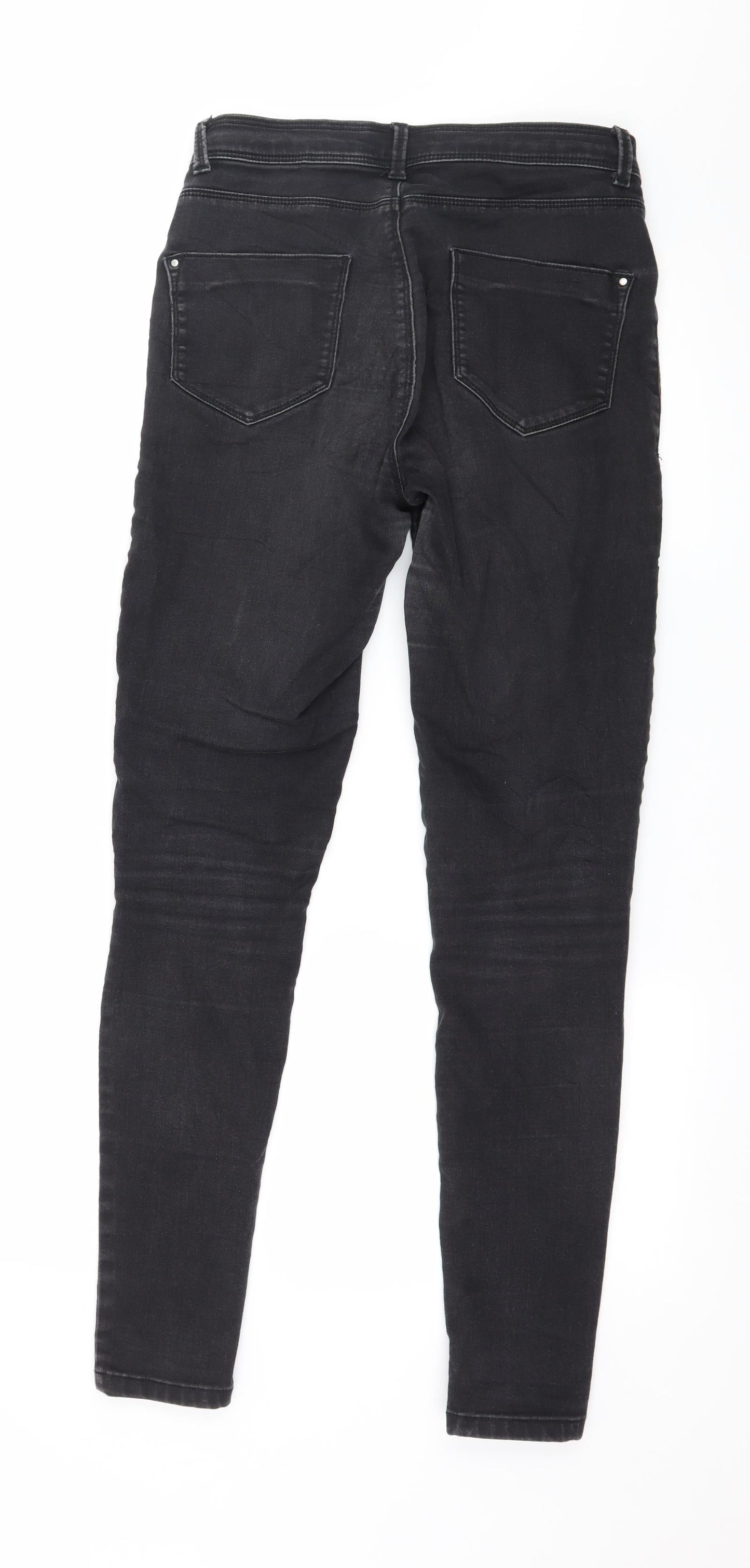 Dorothy Perkins Womens Black  Denim Skinny Jeans Size 10 L29 in