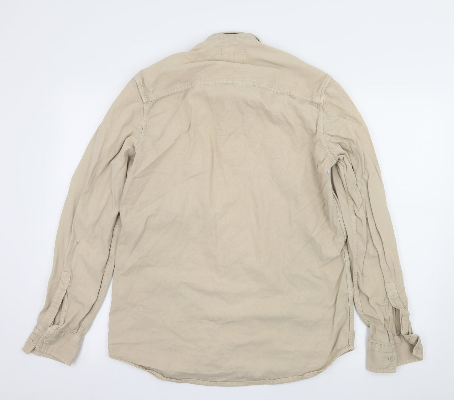 Topman Mens Beige    Button-Up Size M