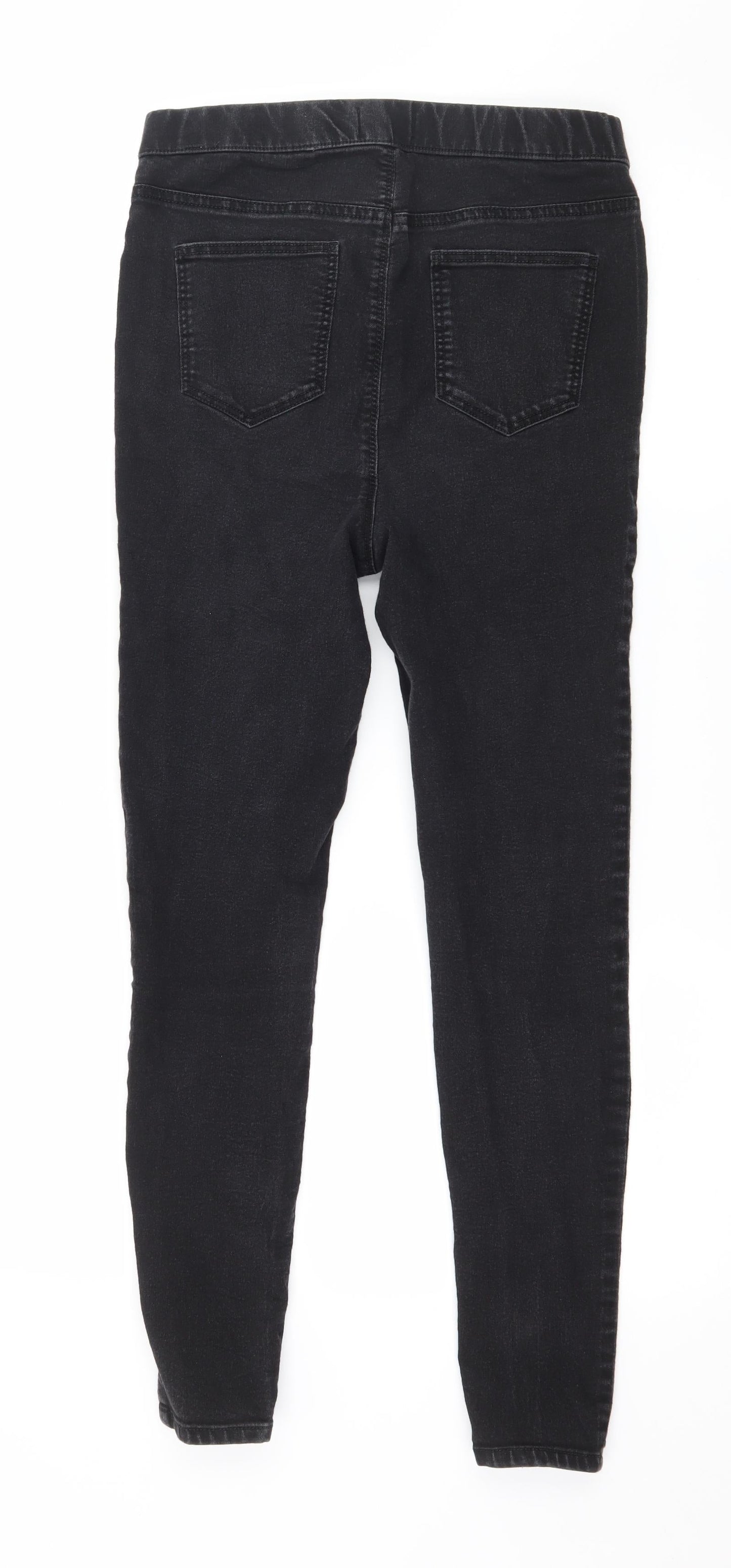 Matalan Womens Black  Denim Jegging Jeans Size 10 L26 in