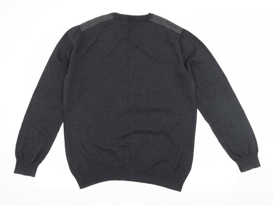 Cedar Wood State Mens Grey  Knit Pullover Jumper Size L