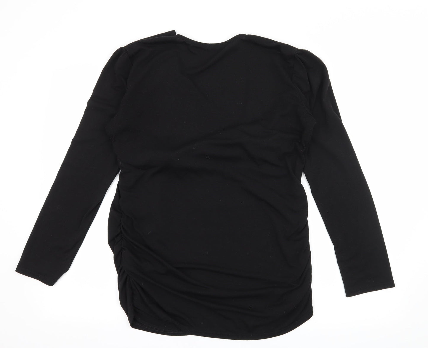 Preworn Womens Black  Jersey Basic T-Shirt Size L