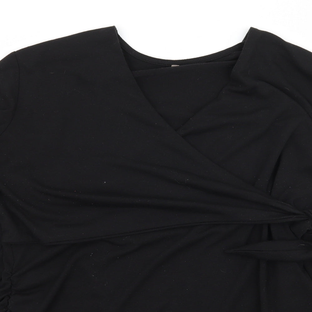 Preworn Womens Black  Jersey Basic T-Shirt Size L